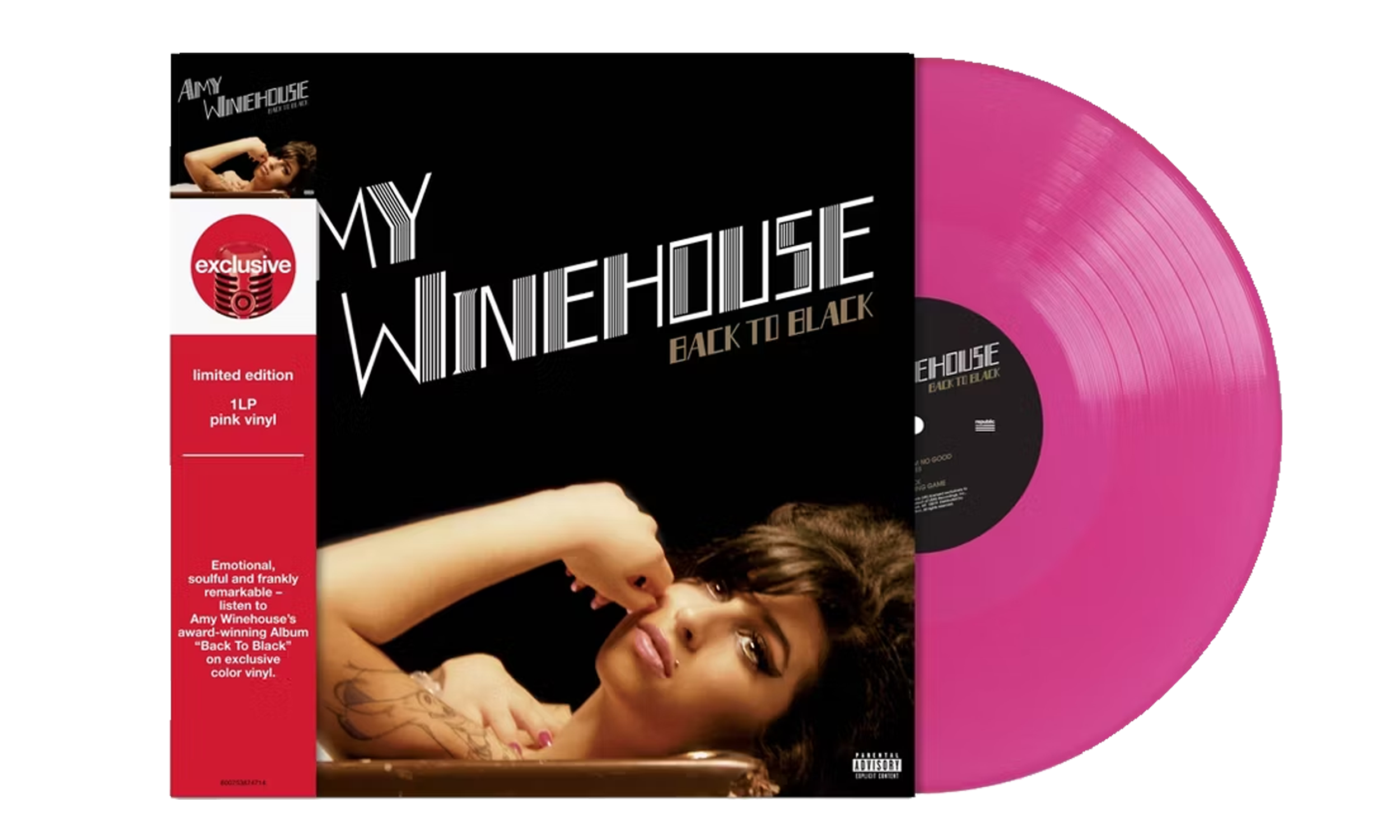 Amy Winehouse LP Vinyl Record PINK Target Exclusive PNG.png