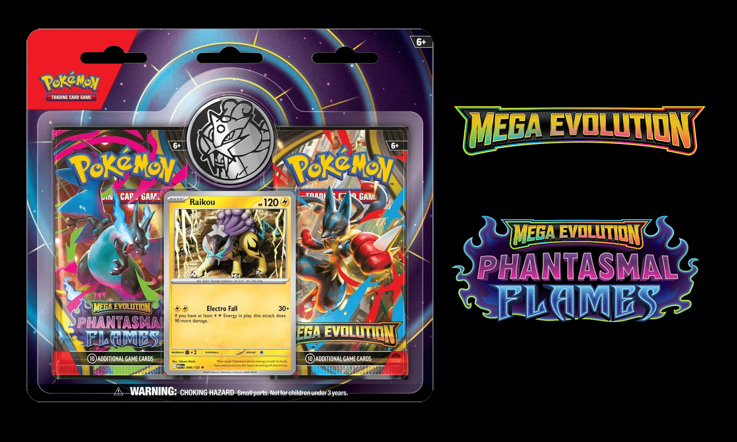Mega Evolutions Phantasmal Flames - Blister Pack (Raikou) x2 Booster Pack