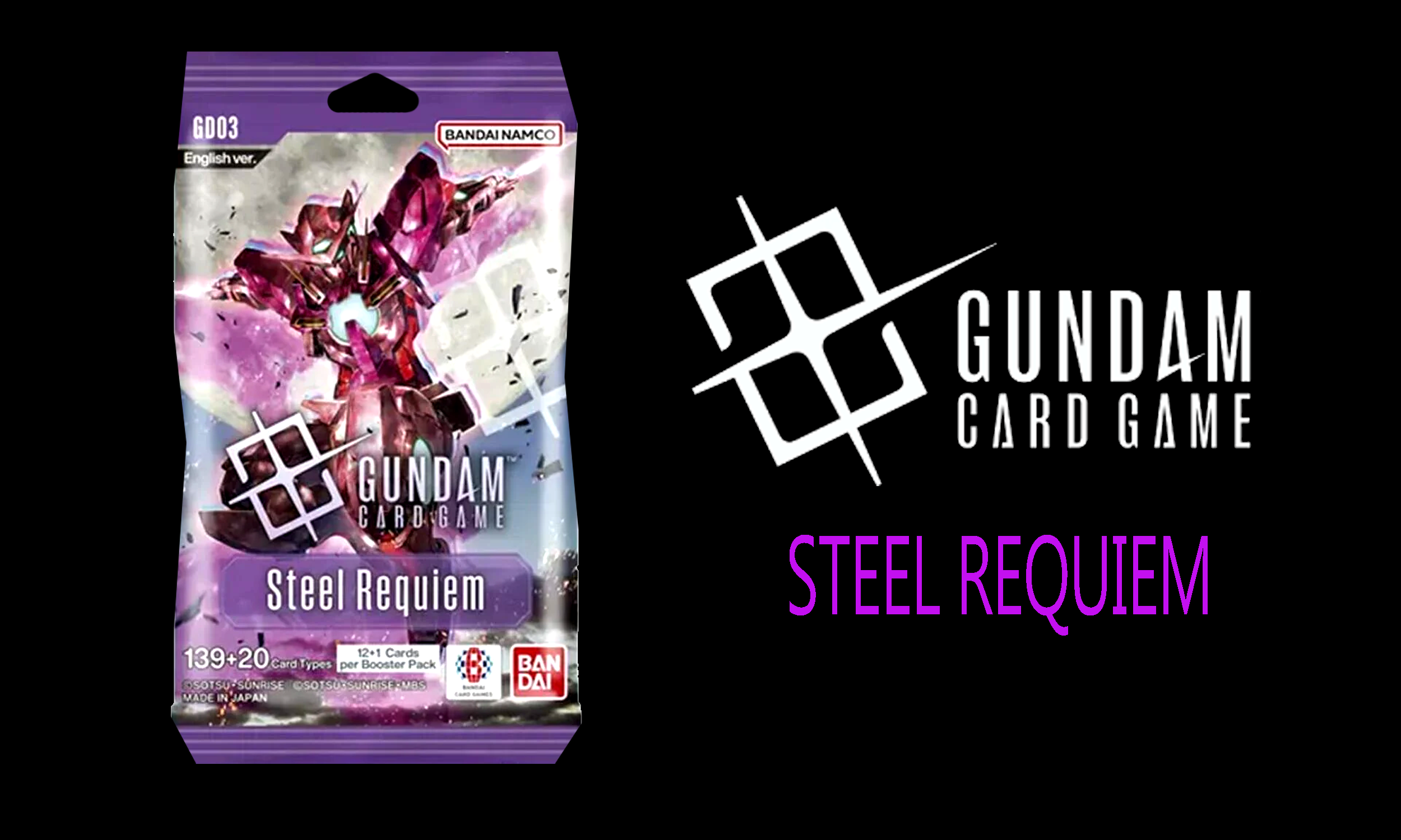 Gundam Card Game - Steel Requiem - Sleeved Booster Pack Random Art