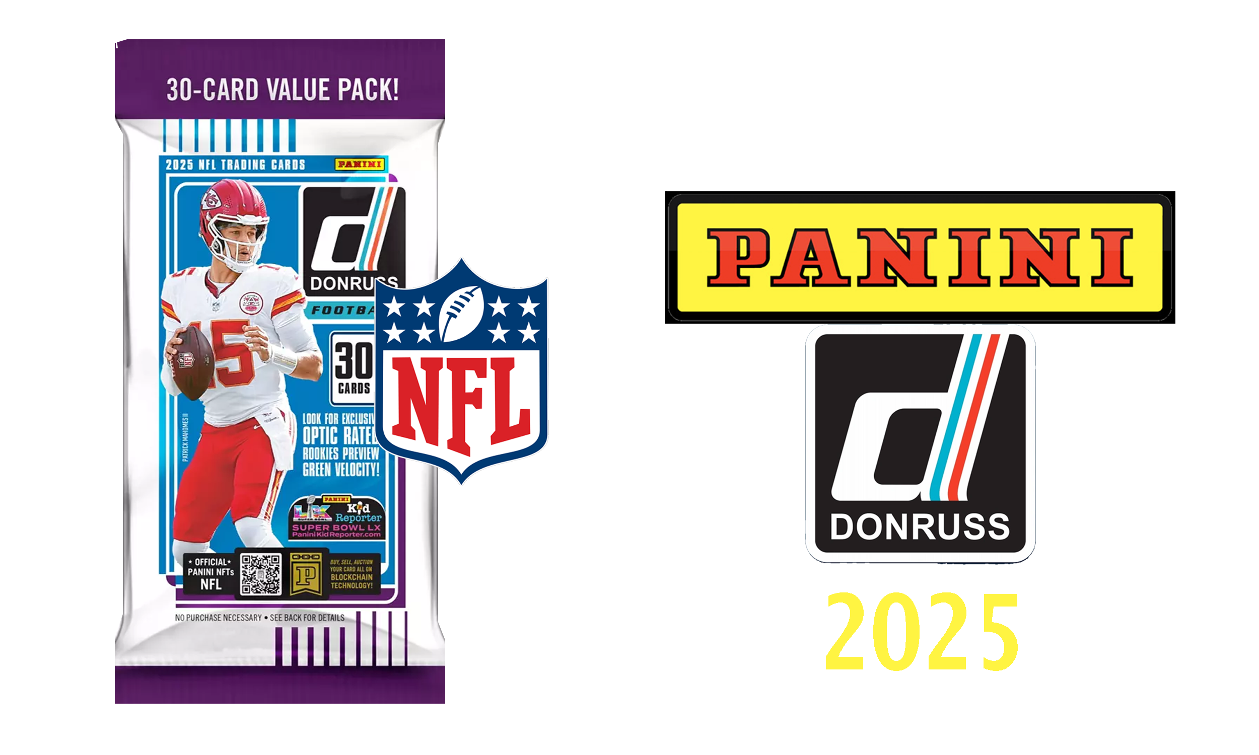 Panini Football - NFL Donruss Trading Cards 30 card value pack