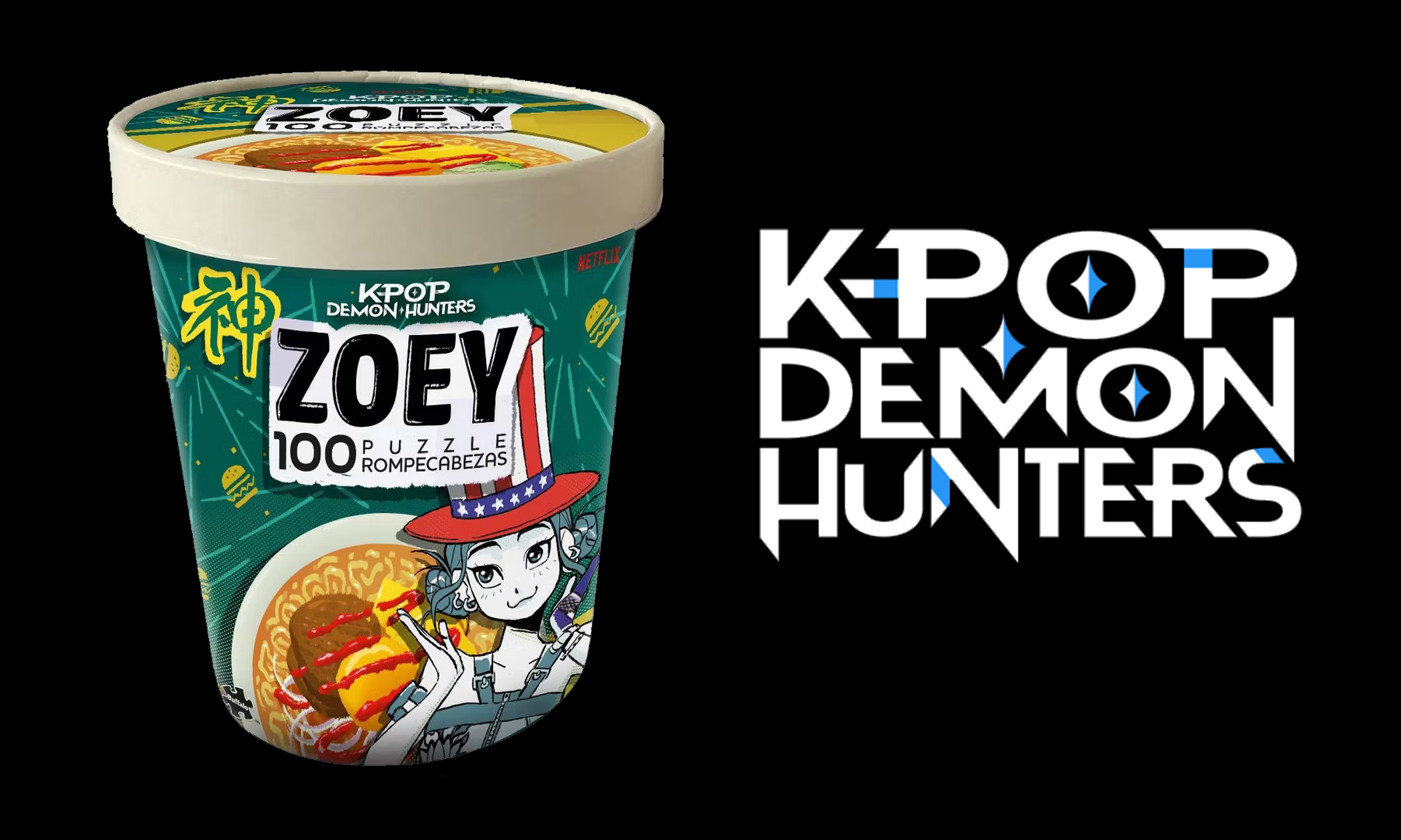 K Pop Demon Hunter Puzzle Ramen Cup PNG Zoey.png (Copy)