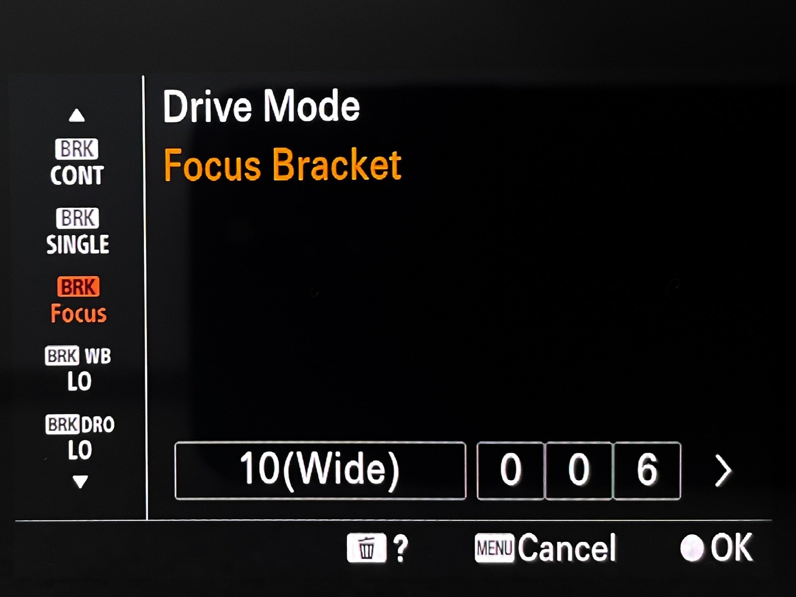 sony a7rv focus bracket