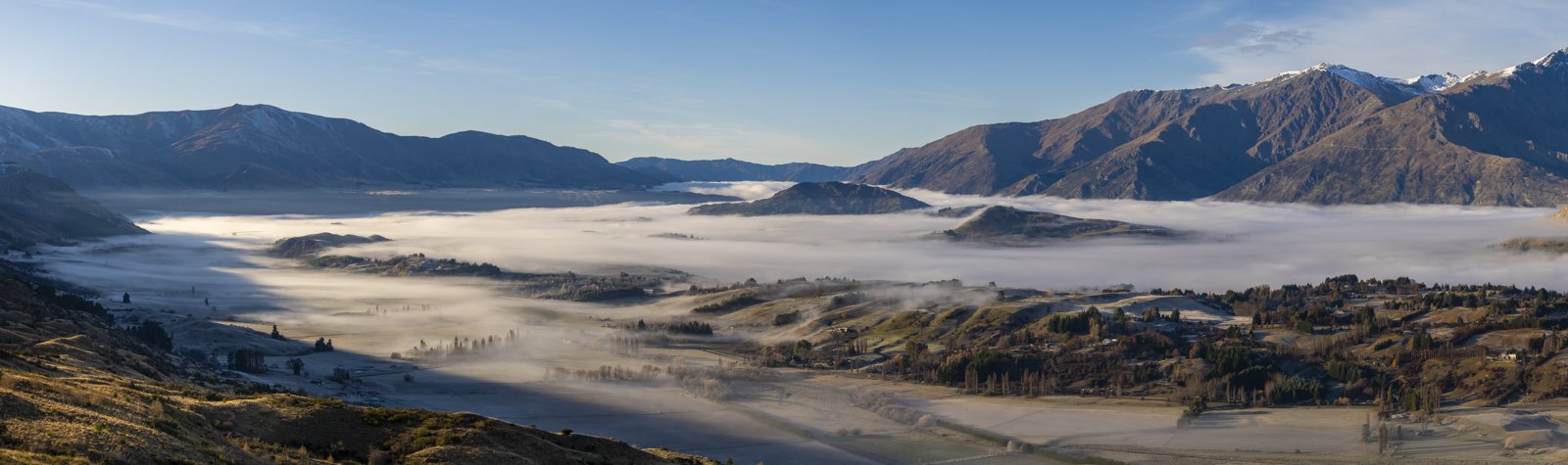 Coronet Peak Winter Mist Panorama