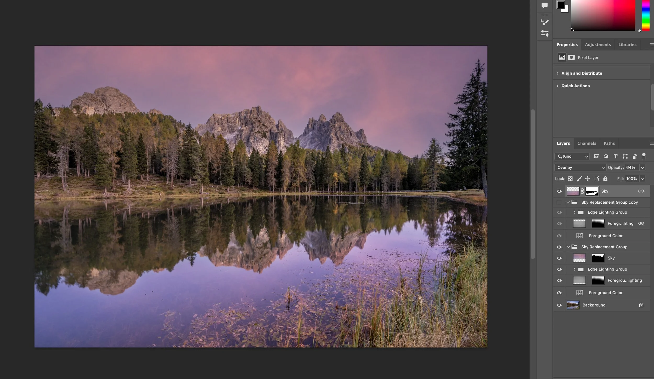 photoshop sky replacement example