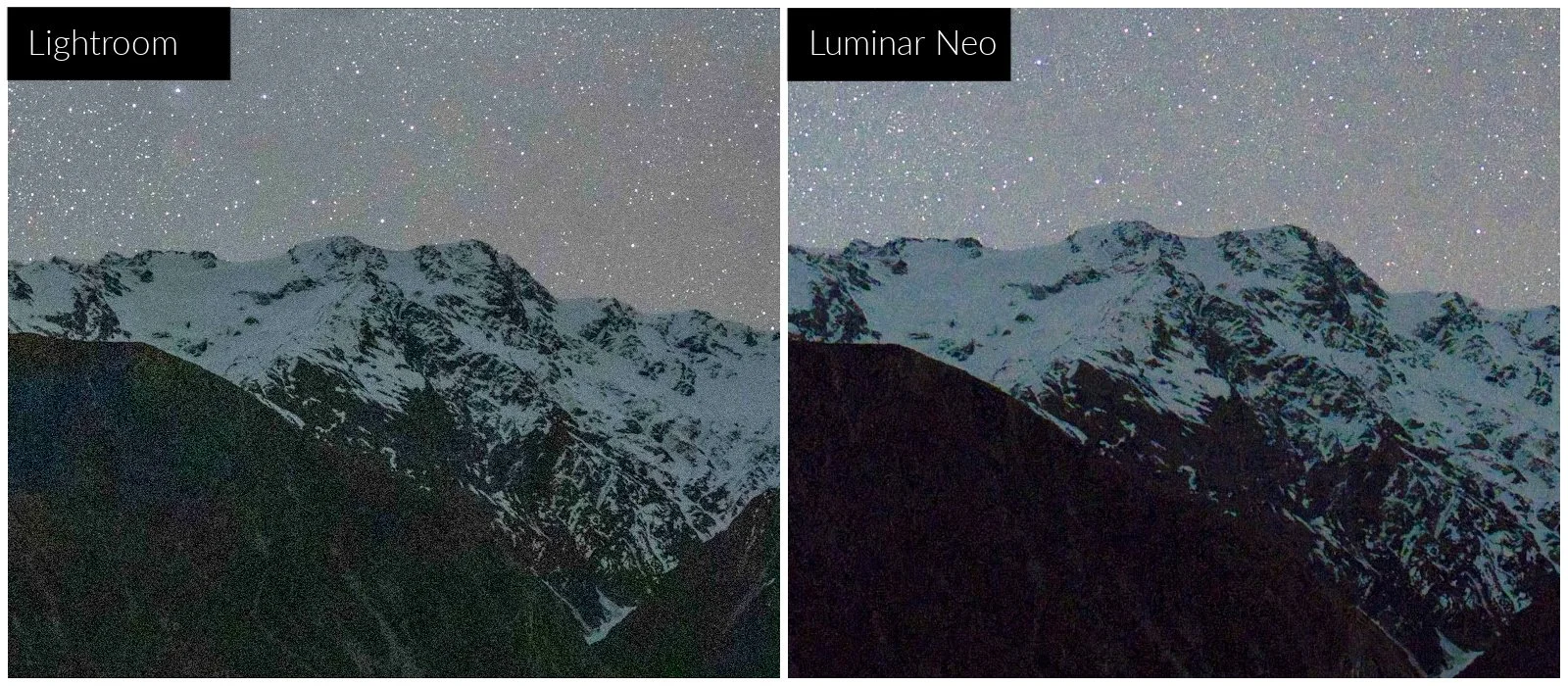 high iso nose lightroom vs luminar