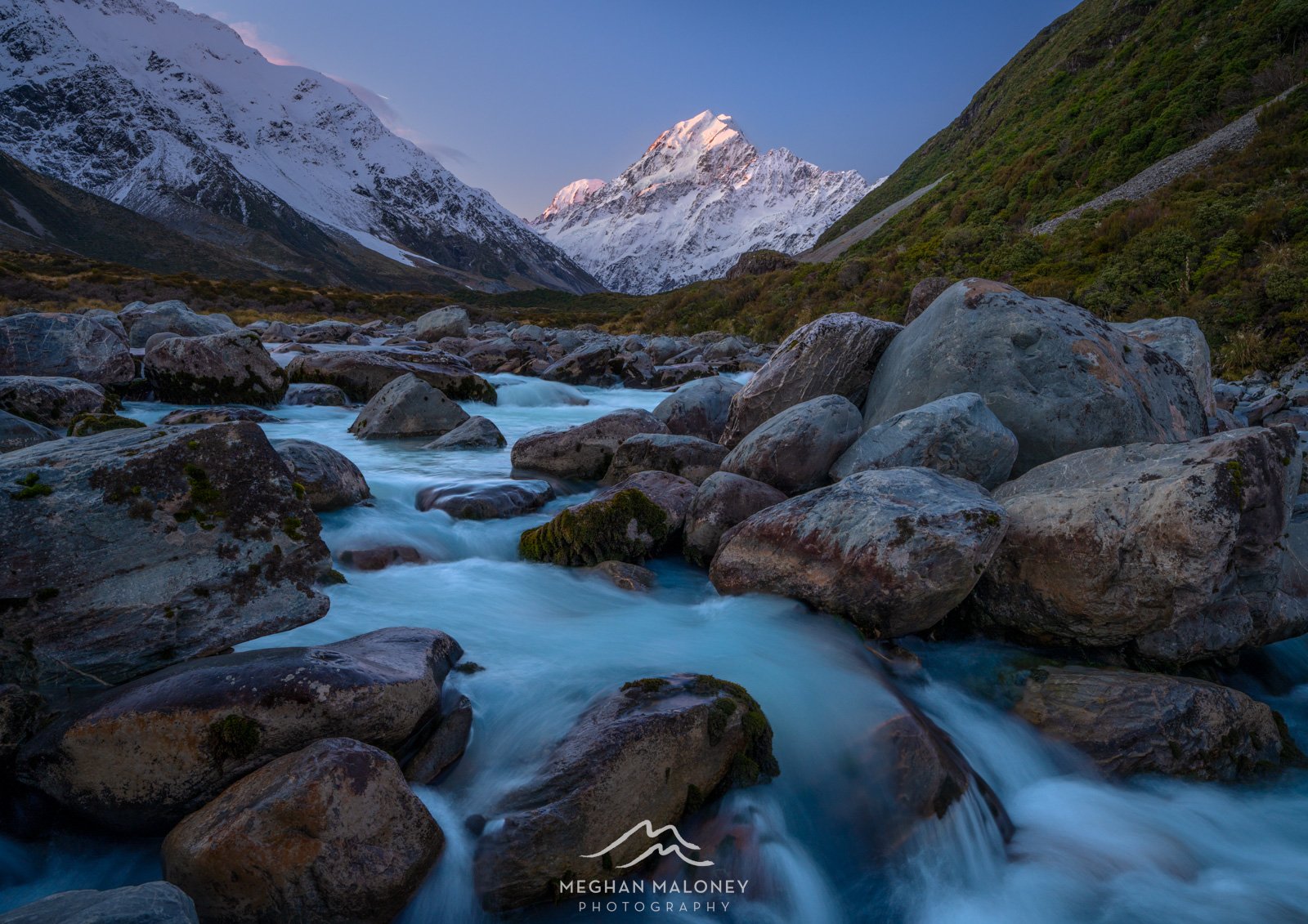 Hooker River Mt Cook Last Light