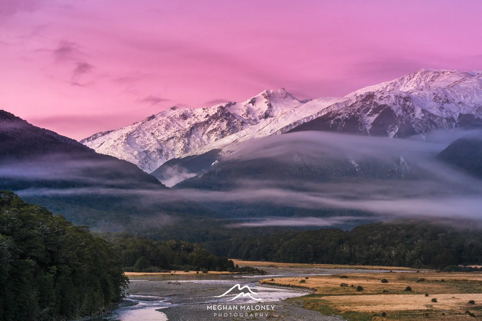 Haast Pass Pink Dusk