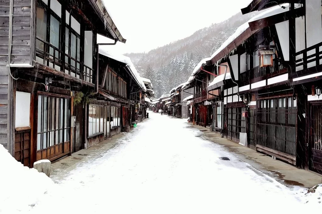 narai-juku historic town japan
