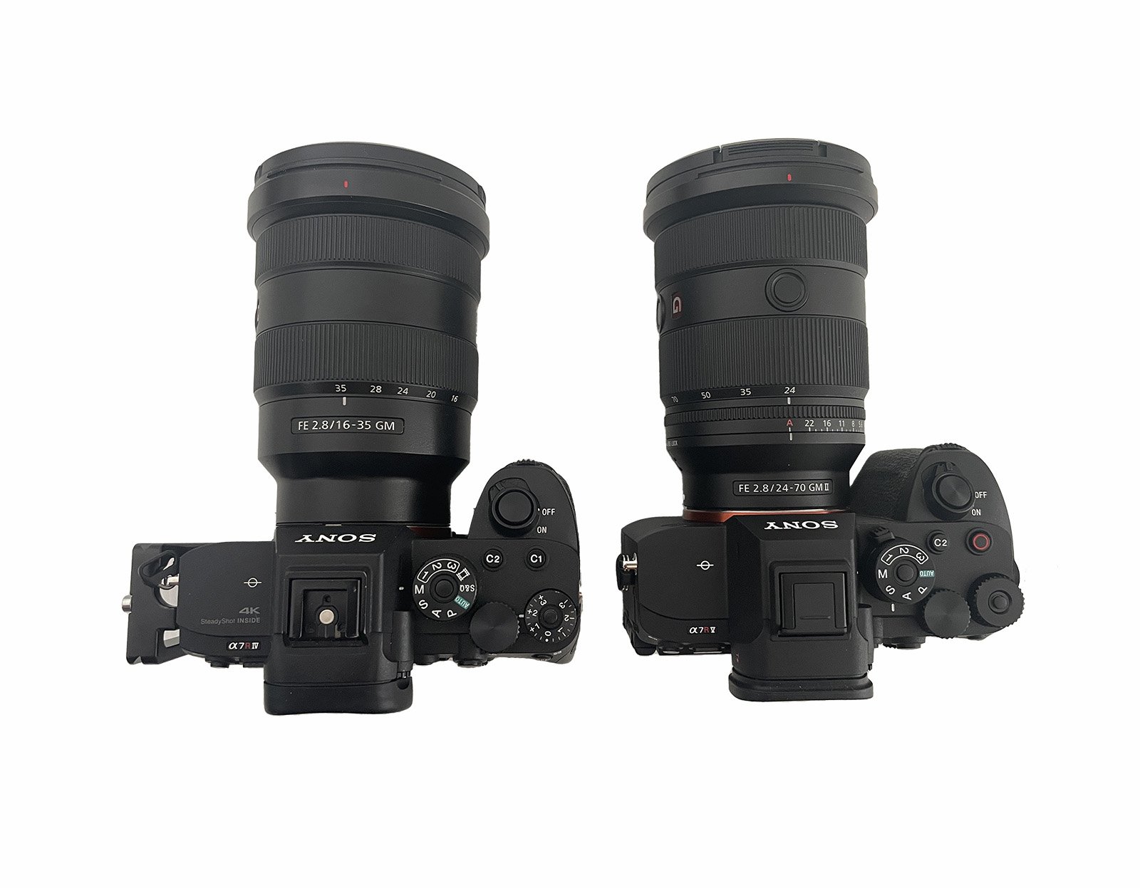 a7rv a7riv size comparison