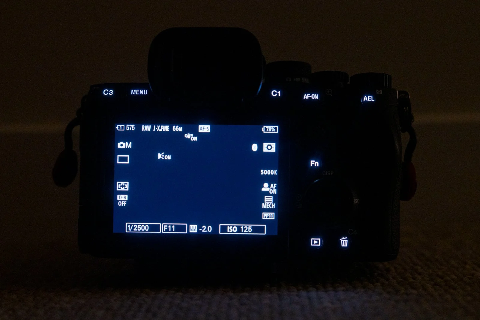 a7rvi button illumination
