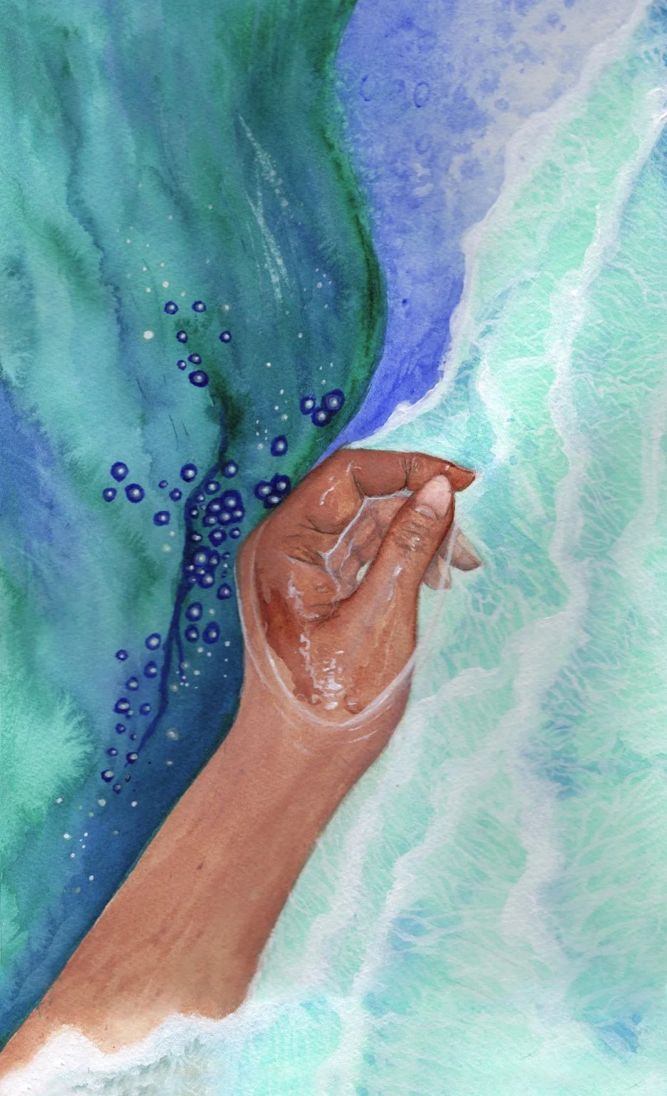 "Liminal Space",  8.5X12.5", Acrylic on cotton paper, 2025