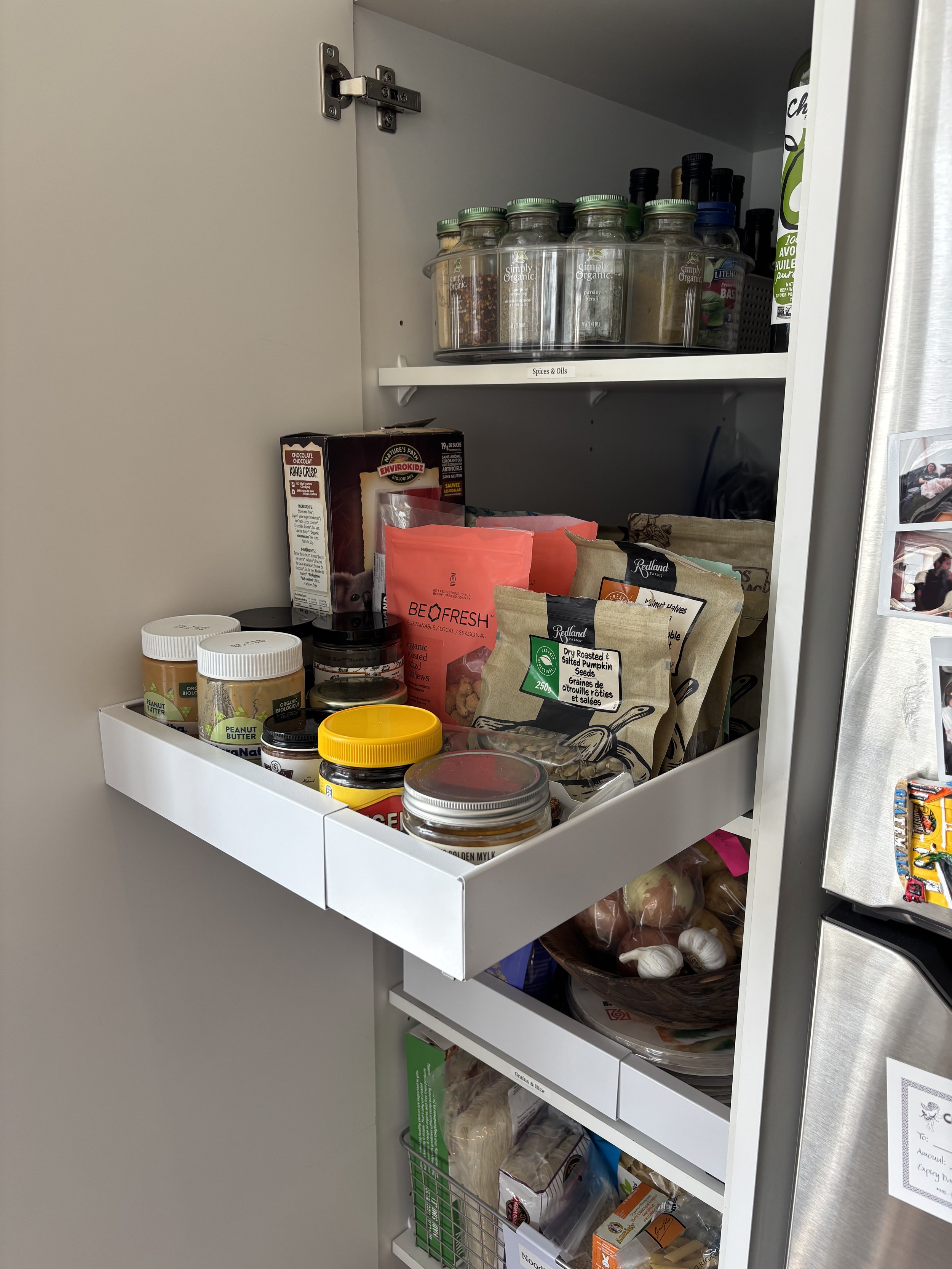 AFTER - We installed two drawers which made finding items in the back a breeze!
