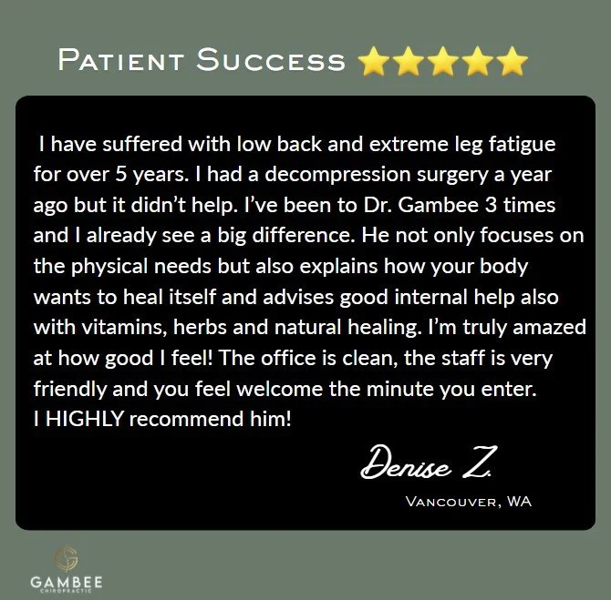 Patient success story about complete relief from chronic neck and back pain by treating the whole body, not just the back.