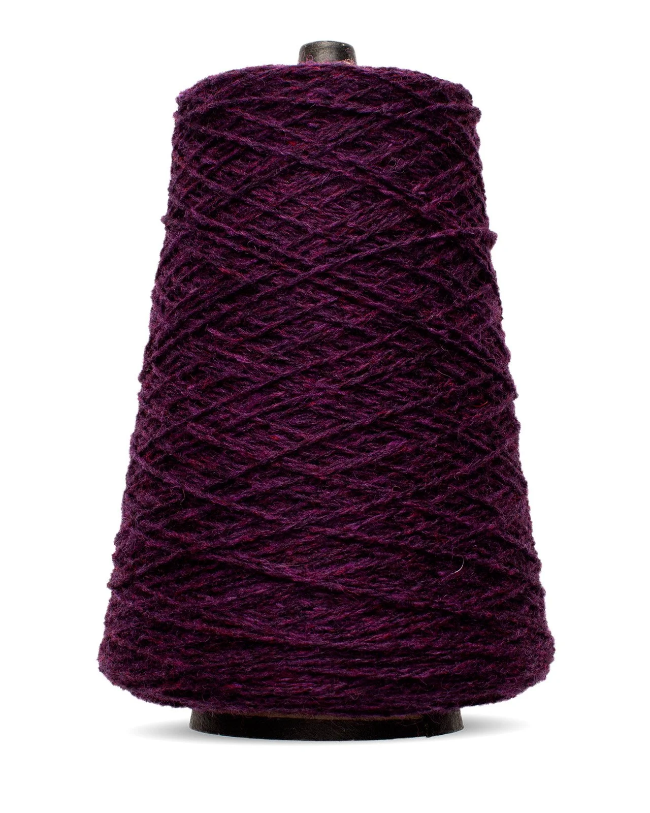 Harrisville Designs Shetland wool weaving yarn cone in black cherry.jpg