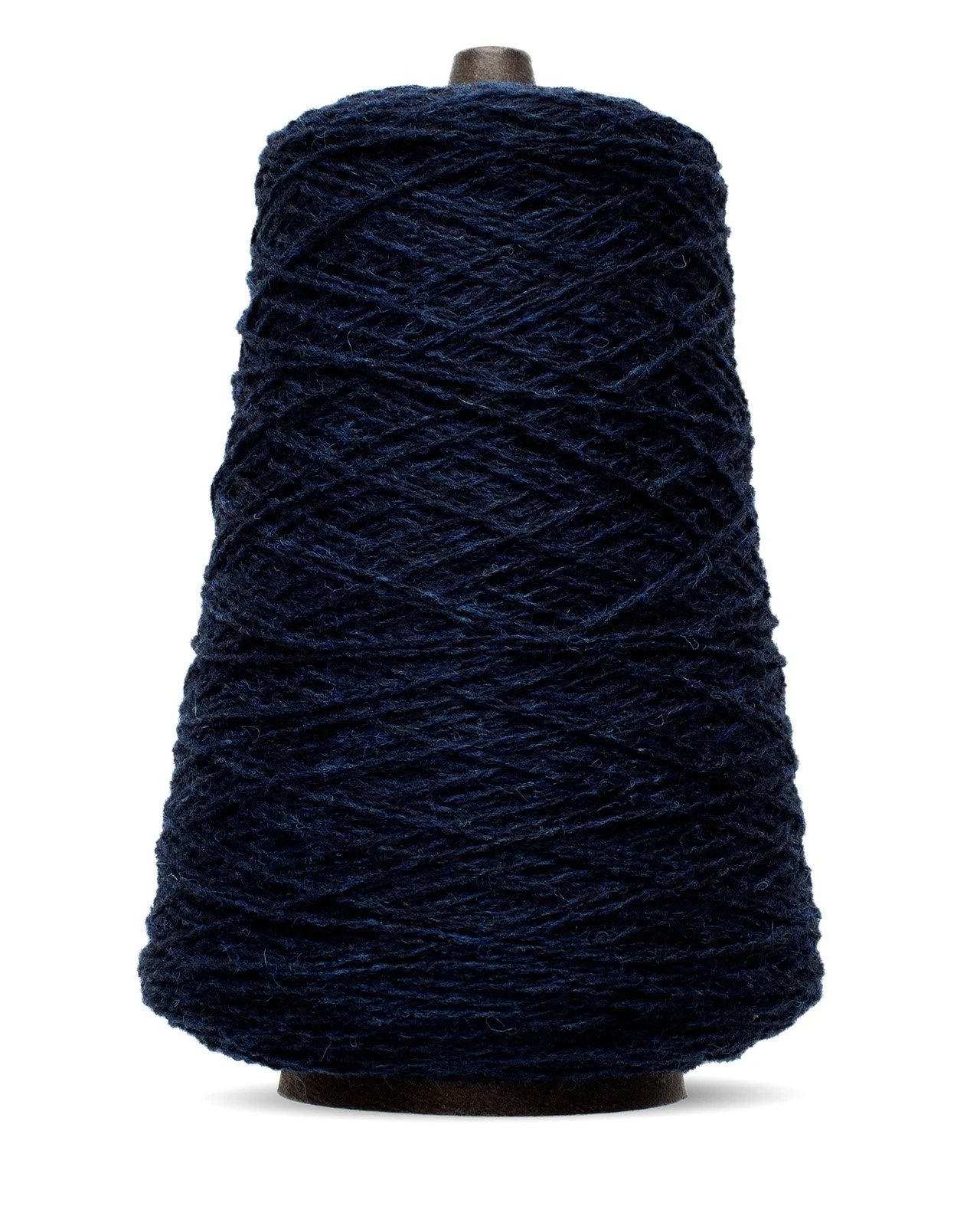 Harrisville Designs Shetland wool weaving yarn cone in midnight blue