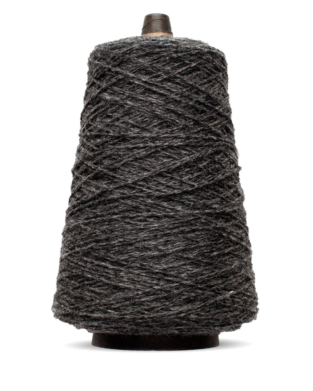 Harrisville Designs Shetland wool weaving yarn cone in charcoal