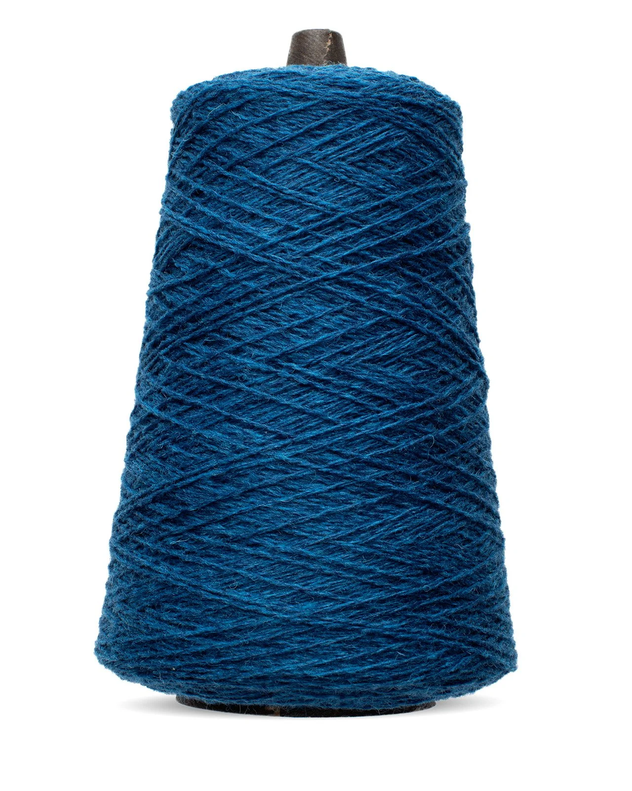 Harrisville Designs Shetland wool weaving yarn cone in cobalt