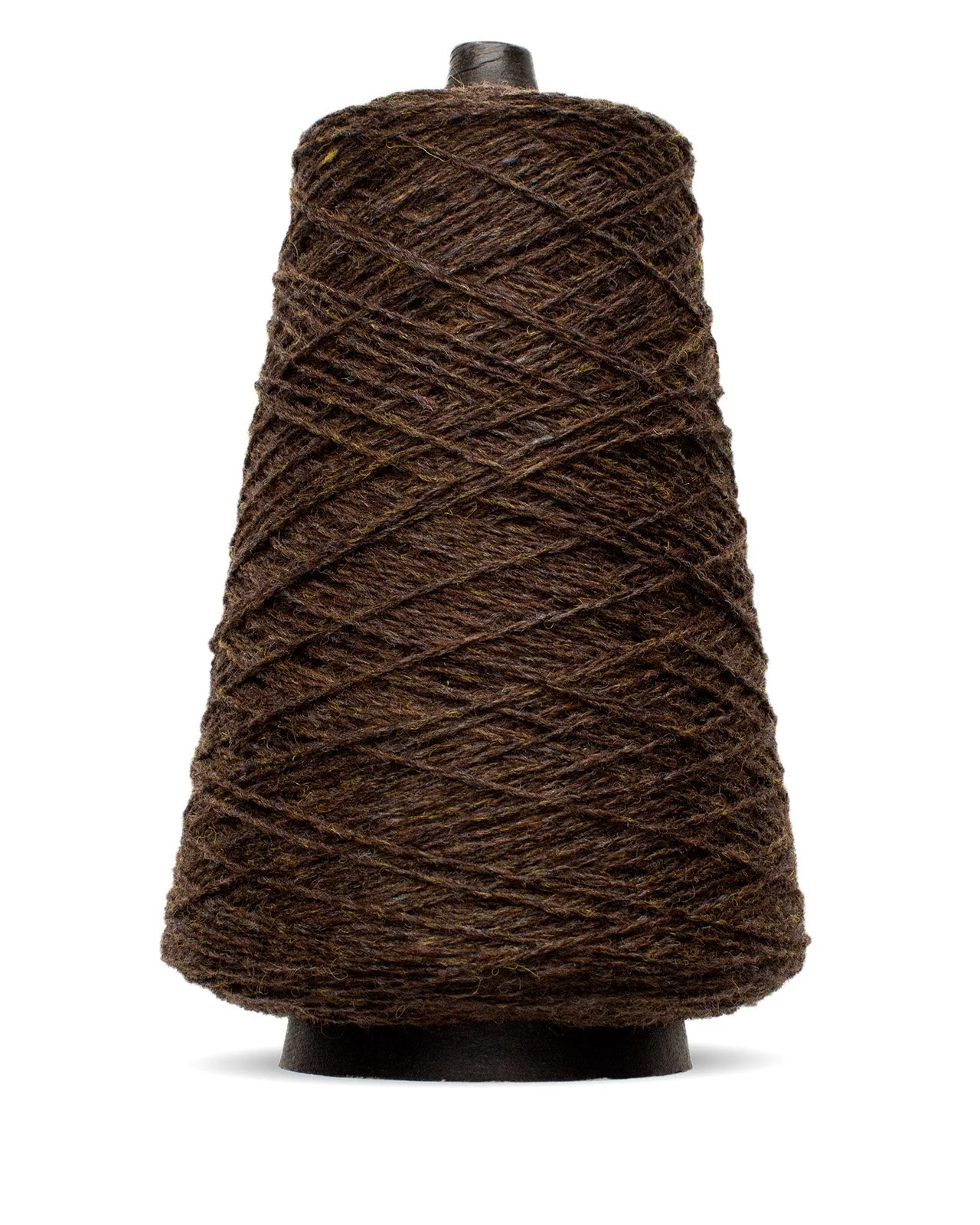 Harrisville Designs Shetland wool weaving yarn cone in walnut