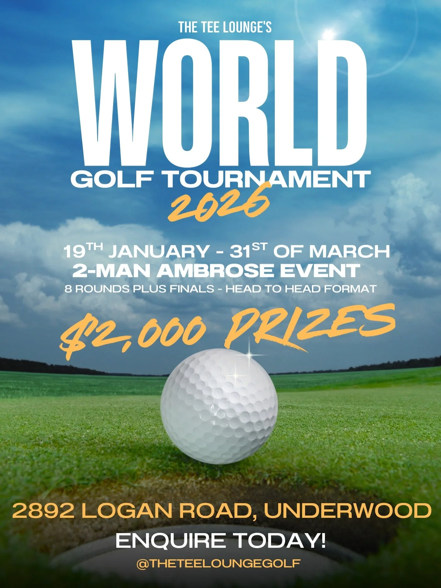 🌍 The Tee Lounge World Tour Has Arrived! 🌏

Get ready for our biggest competition yet. Over 30 teams will go head-to-head in an around-the-world challenge, taking on some of the most iconic, challenging, and picturesque golf courses on the planet. 