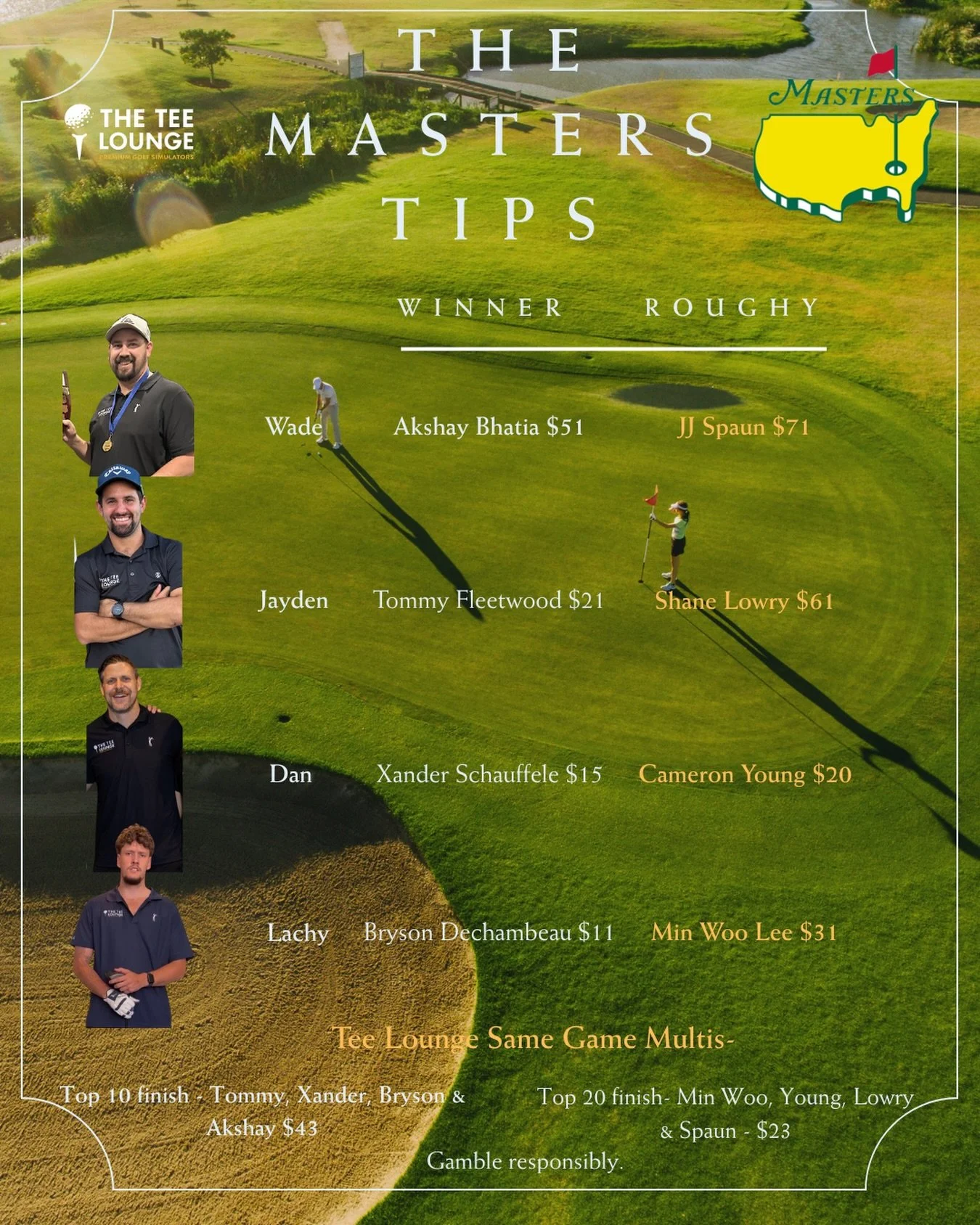 📣 FREE ONE HOUR SESSION IF YOU COMMENT THE WINNER OF THE MASTERS 📣 first one the comment the winner wins 🥳

Jump on our multi, instant cash 😅💰

Gamble responsibly.