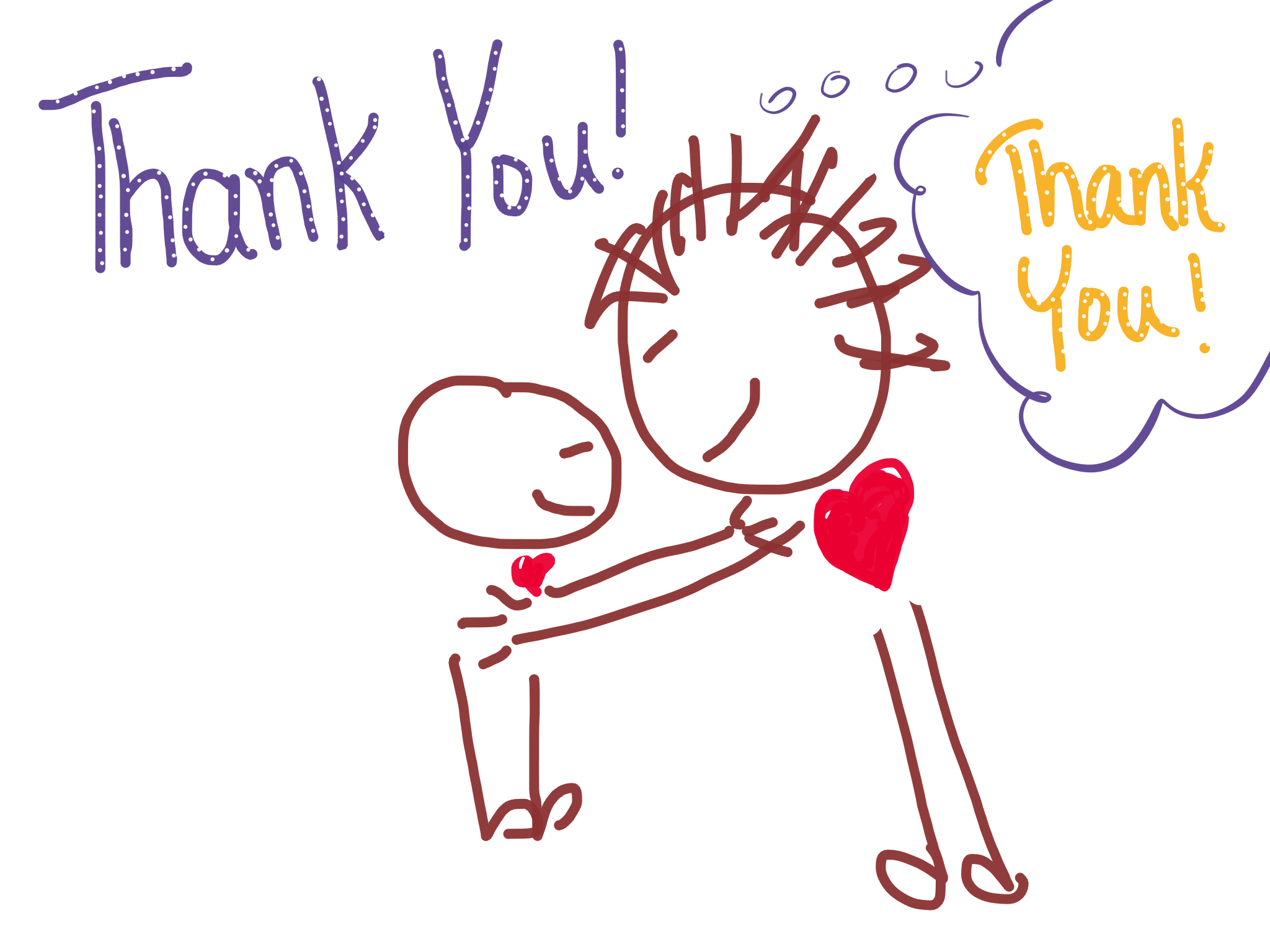 Part of a pet project for a book with simple illustrations.  "Please and Thank" 