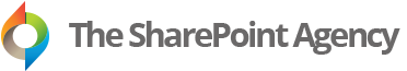 The SharePoint Agency logo with a stylized colorful icon and black text.