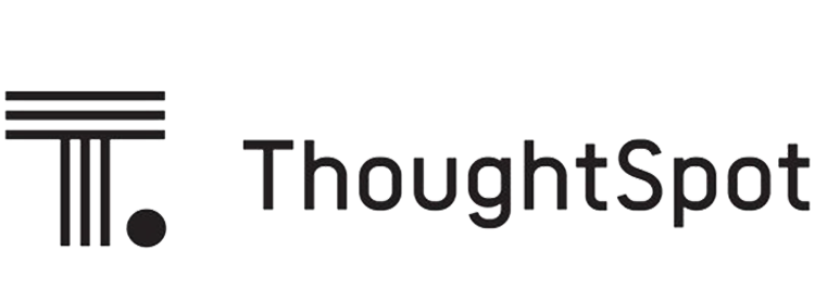 ThoughtSpot logo with stylized design and company name.