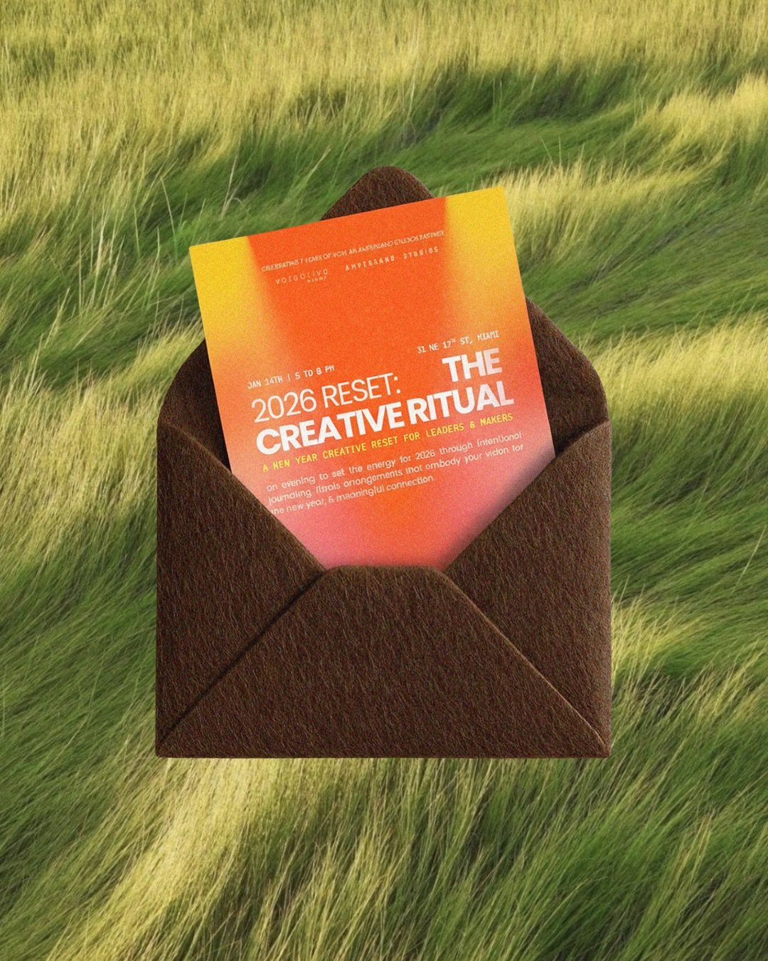 YOU&rsquo;RE INVITED ✨ Join us for a 2026 creative reset for makers, creatives &amp; leaders this Wednesday, January 14th starting at 5pm! 

An intentional evening to slow down, look inward, and set intentions for the new year all while celebrating 7