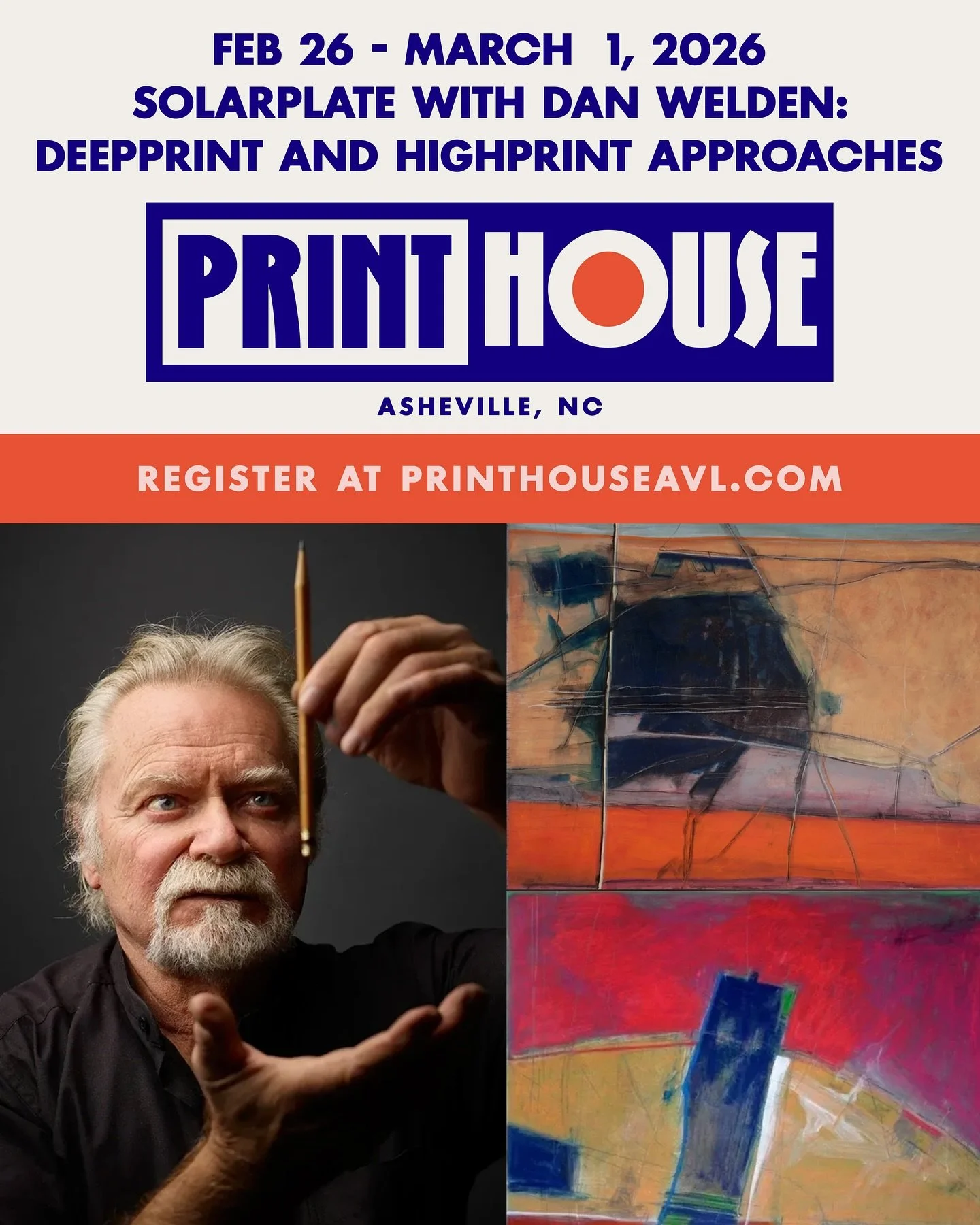 We&rsquo;re deeply honored to welcome Dan Welden, originator of Solarplate printmaking, to Print House this February.
 Over four days, Dan will share the process he pioneered, merging sunlight, drawing, and ink as an alternative to traditional etchin
