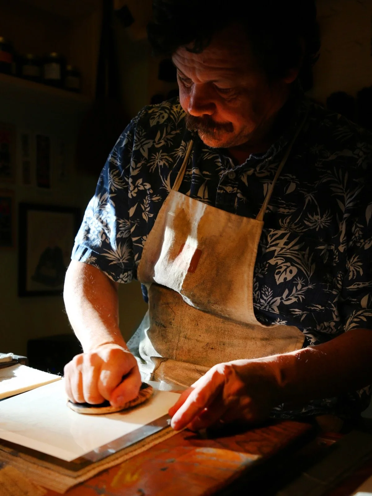 We are very excited to announce that we will be hosting John Amoss ( @tanuki_prints ), a master of Mokuhanga, for a 3-day workshop March 26-28, 2026.

John Amoss, MFA, has studied and worked as a woodblock printmaker in Tokyo, Japan, where he began e
