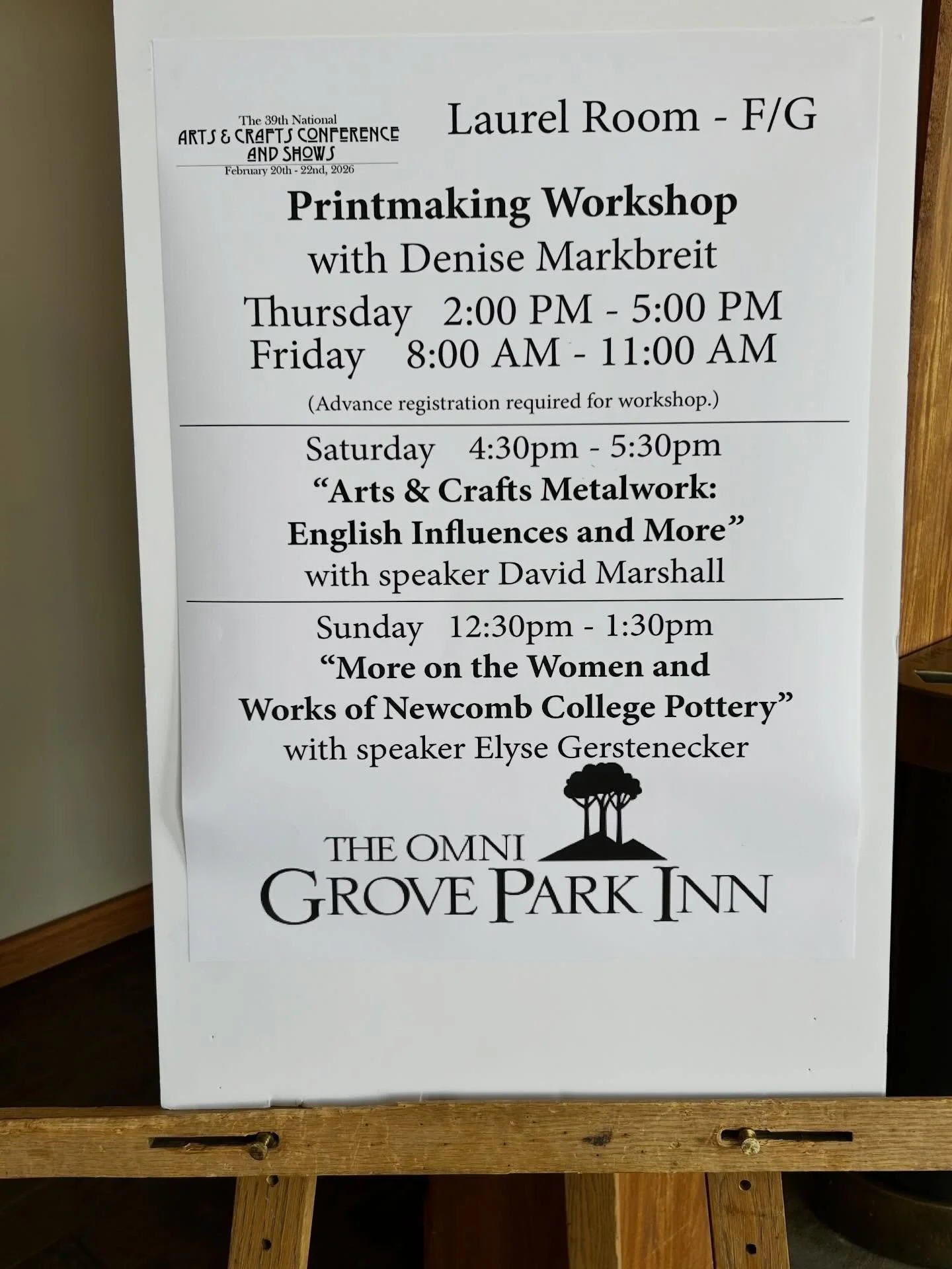 Teaching a SOLD OUT Linoblock workshop at  the 39th Annual Arts &amp; Crafts Conference @omnigrovepark 
Such a fabulous group that dove right into carving their A &amp; C inspired blocks. Today is printing printing printing! More pics to follow.
#lea