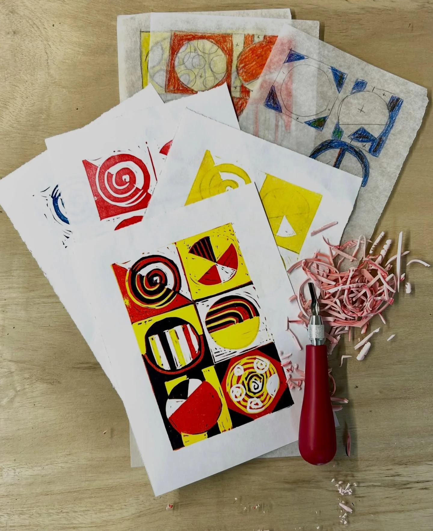 Carve out your Thursdays in April!!!

Our Linocut Series is a 4-week introduction to one of the most versatile (and satisfying) printmaking processes. Each class will be focused on a different approach so you can explore the full range of what this m