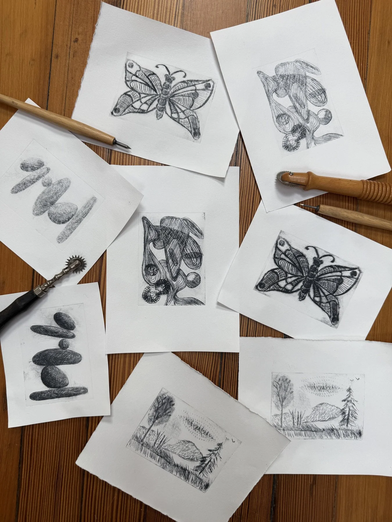 August 22: Intro to Drypoint