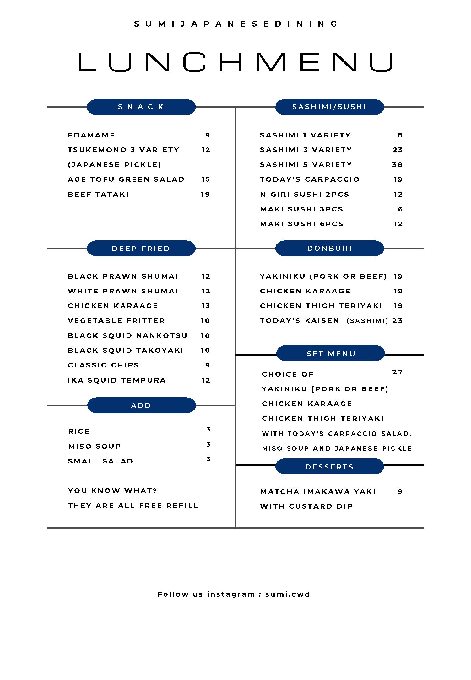 Pikkusami Menu Menu — SUMI