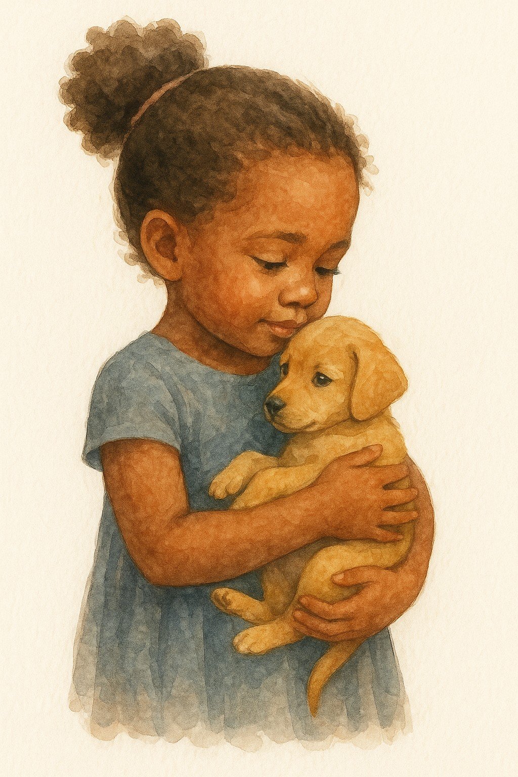 A GIRL AND HER DOG (blank)