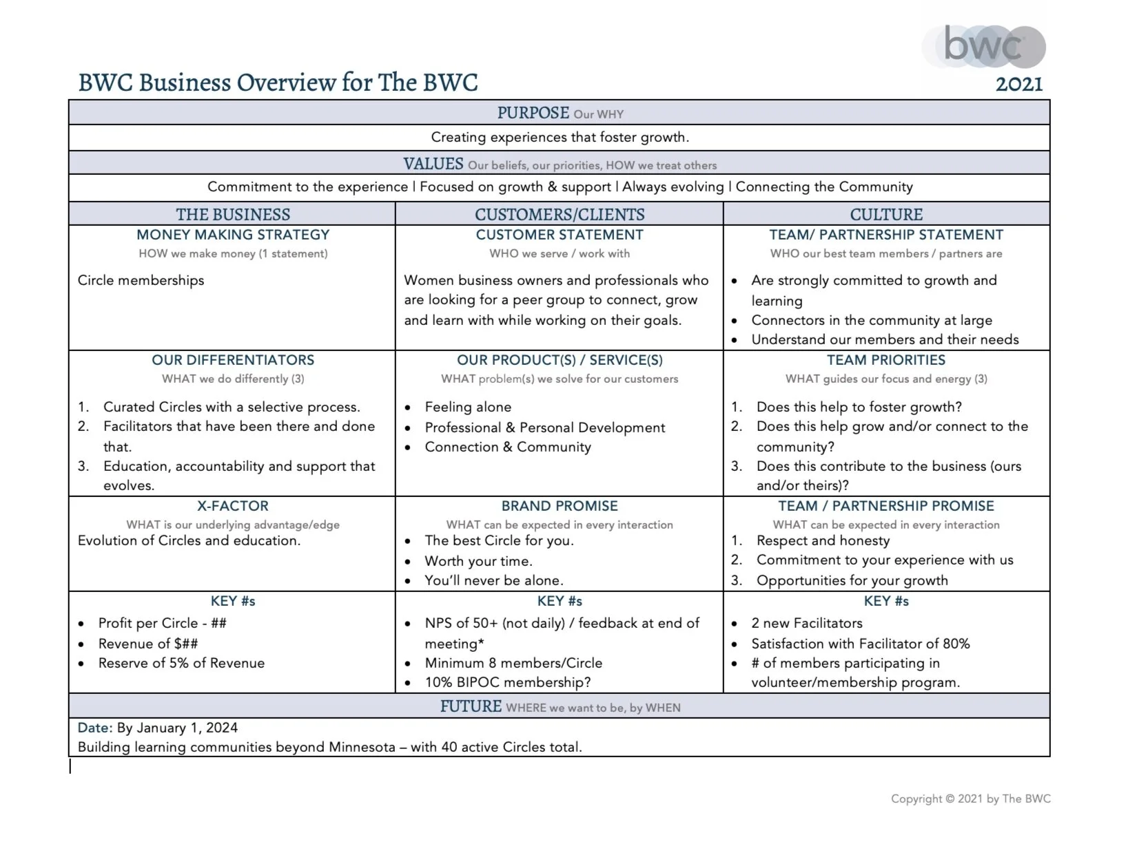 Business Overview Example