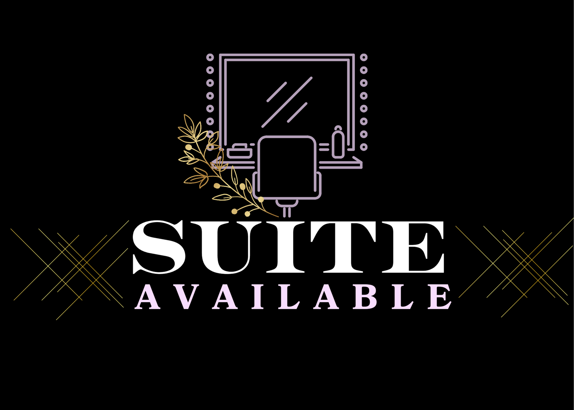 "Photo Coming Soon" text on a black background with floral and camera design.