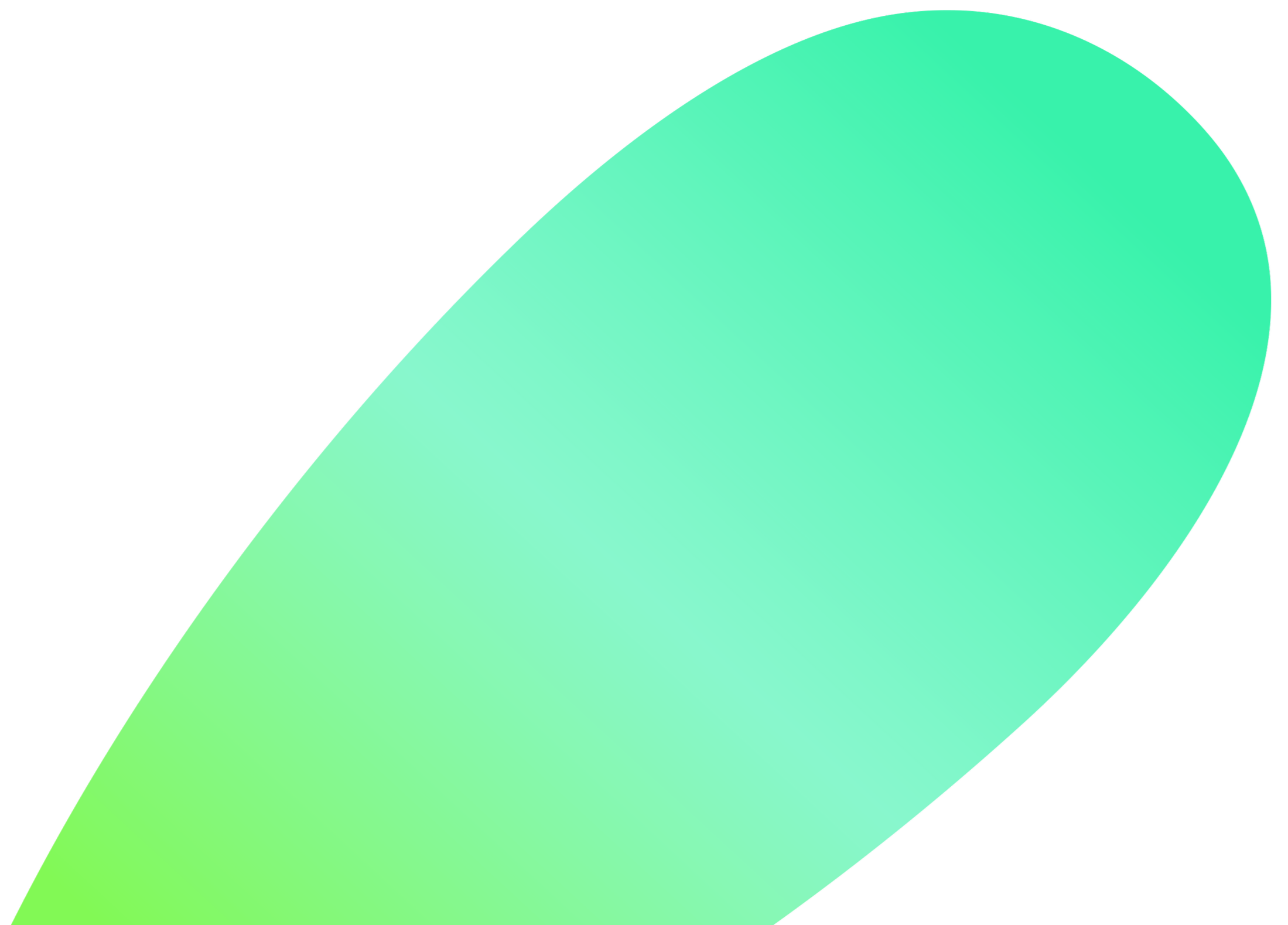 Fondo negro con un gran óvalo en tonos degradados de verde y azul claro.