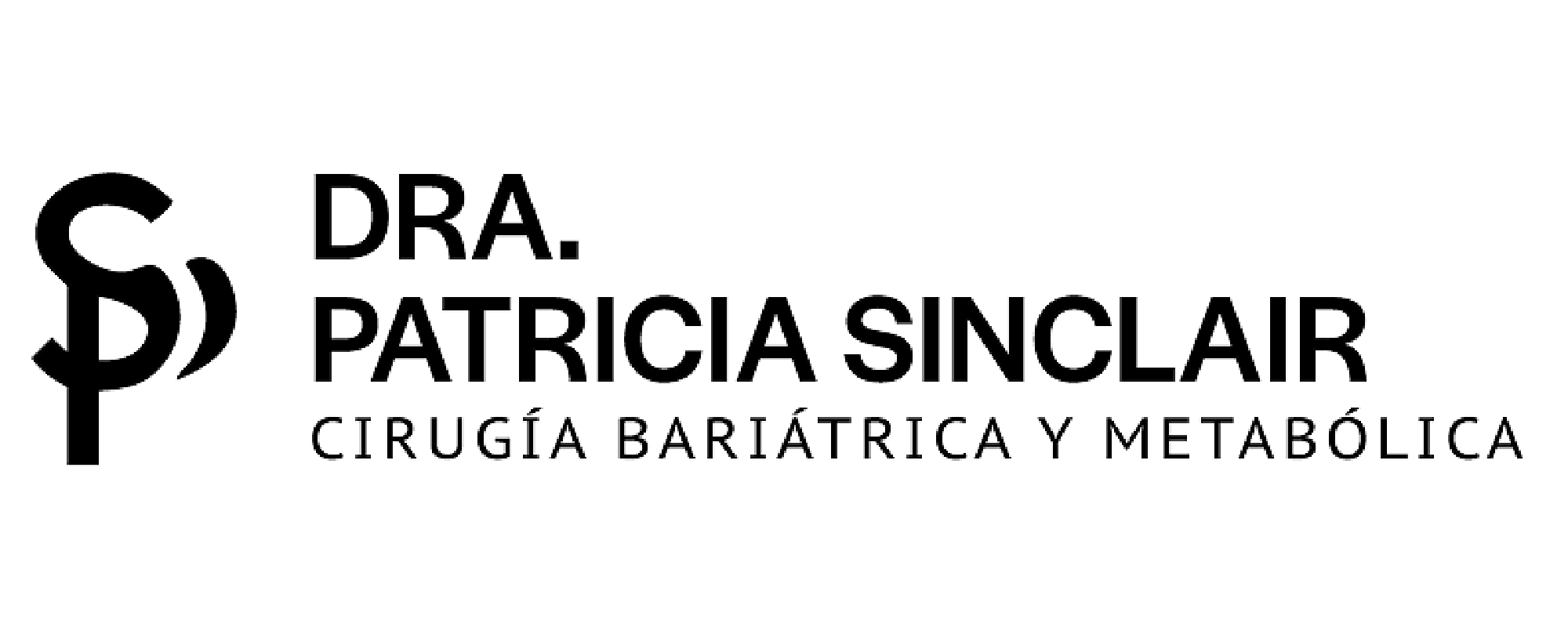 Logotipo de la Dra. Patricia Sinclar, especialista en cirugía barátrica y metabólica.