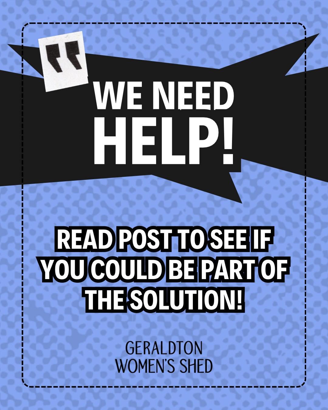 Ladies, the ideas are flowing, the enthusiasm is high, and our 2026 calendar is bursting with workshops for women in our community!

All we&rsquo;re missing is&hellip; well, a space to make it all happen!

We&rsquo;ve checked in with the City and loc