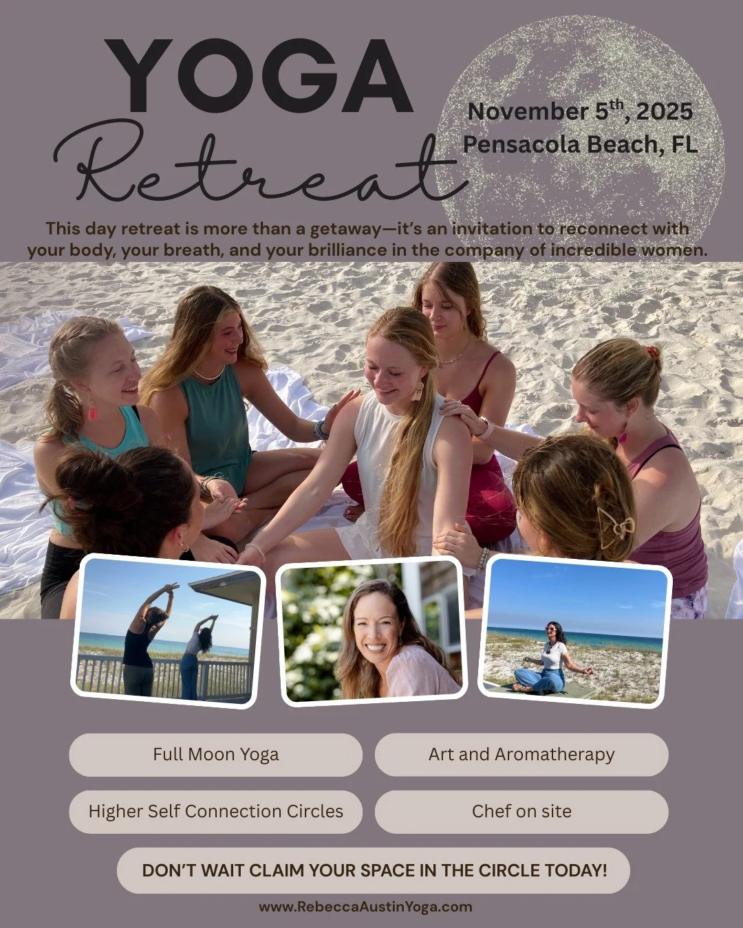 Have you seen our retreat flyer out in the wild??? 

Retreat registration closes in a few days! 
Comment, RETREAT, and I'll send you all the deets! 

#yogaretreatpensacola #pensacolabeachyogaretreat