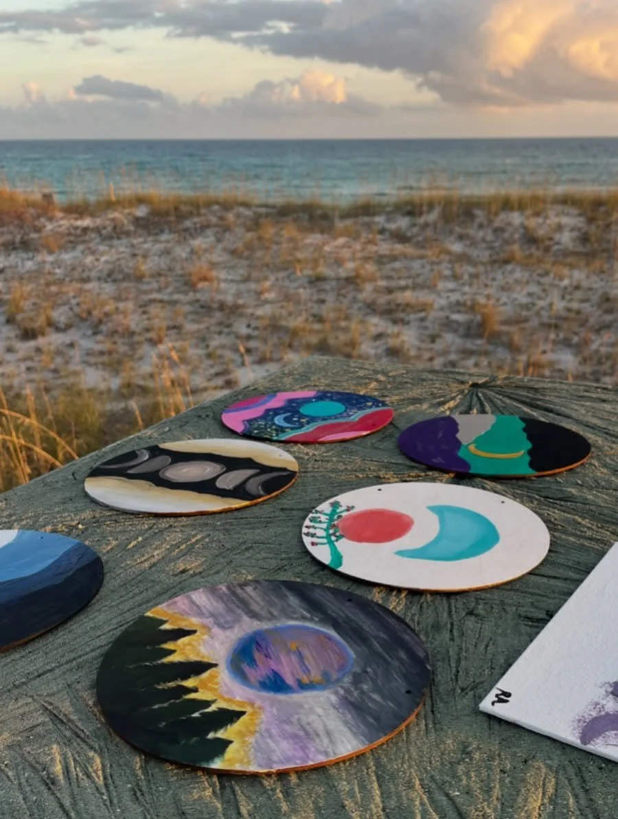 Paint drying from the Gulf breeze. 

Life is better when we take time to create. 

Watch out for our next retreat date. Coming soon! 

#moonmagic