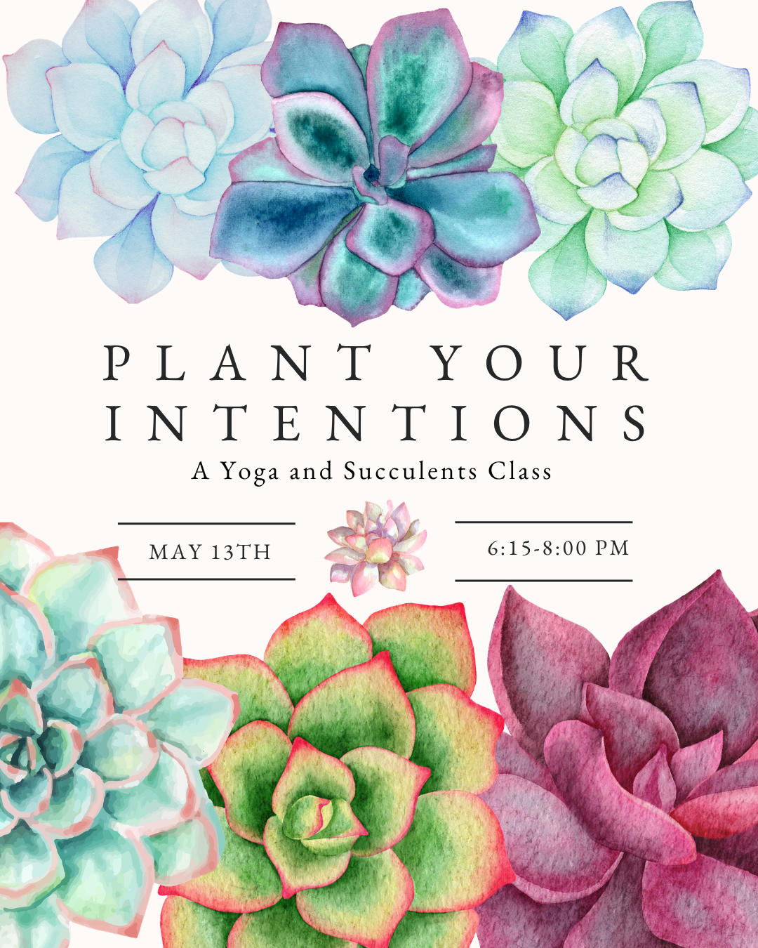 Midweek Reset Yoga special guest Jade Tree Succulents (Registration now closed.)