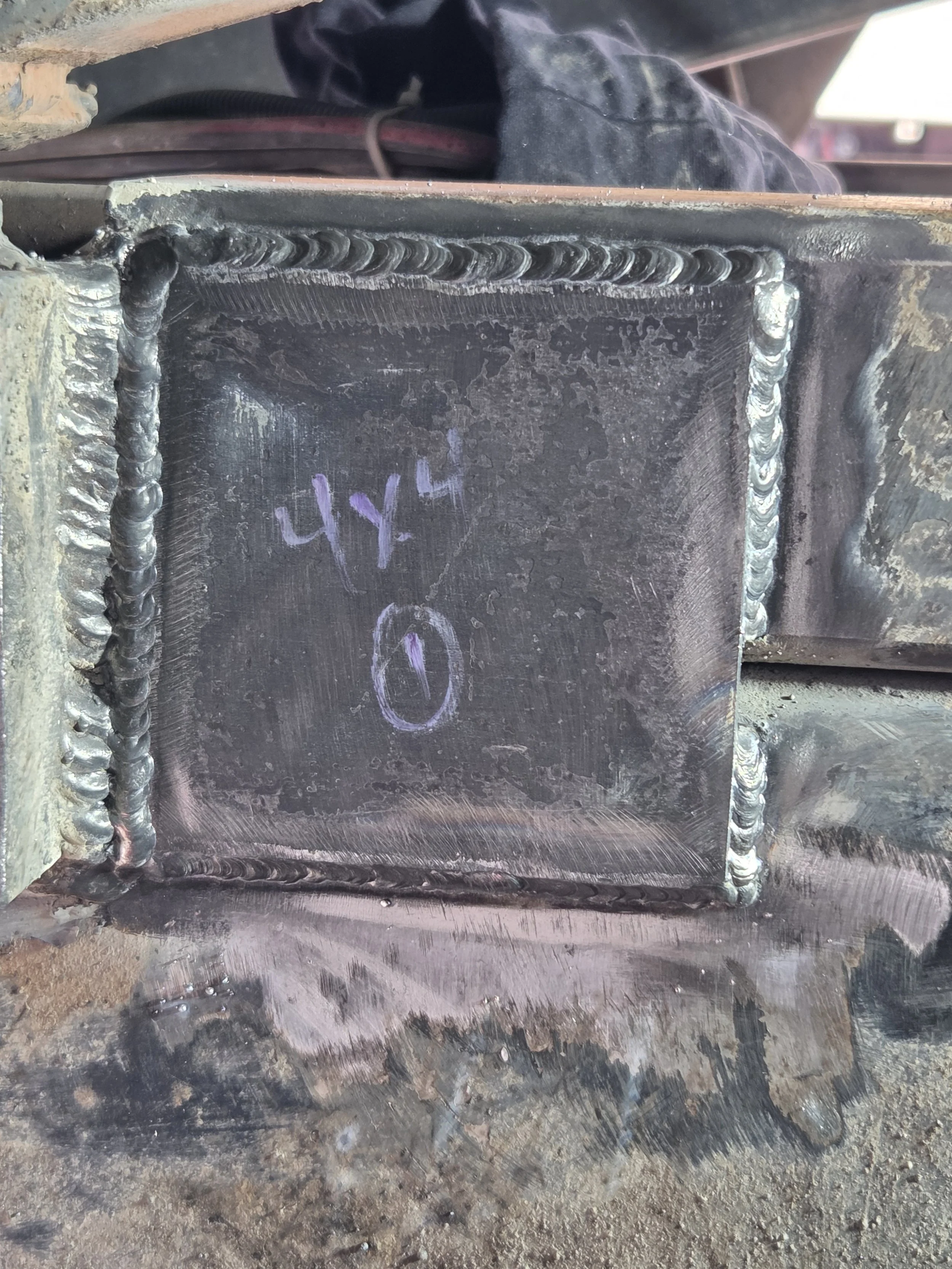Fish plate weld