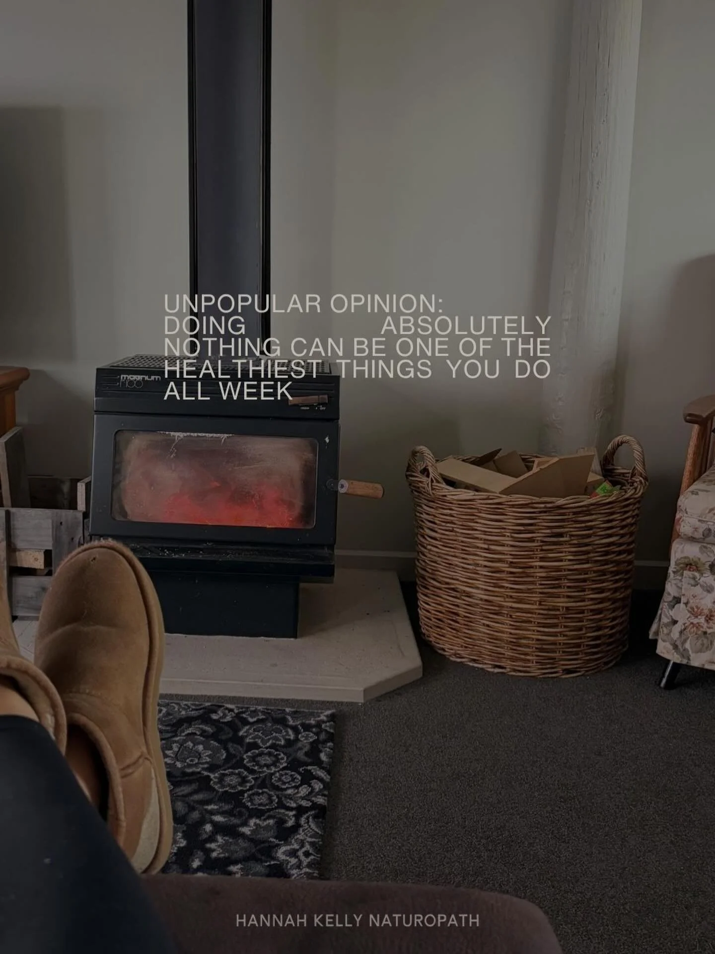 I think we&rsquo;ve become so used to filling every spare minute that actually doing nothing can feel uncomfortable.

No podcast, no workout, no ticking something off the list.

Sometimes giving your body and mind a chance to properly switch off is e