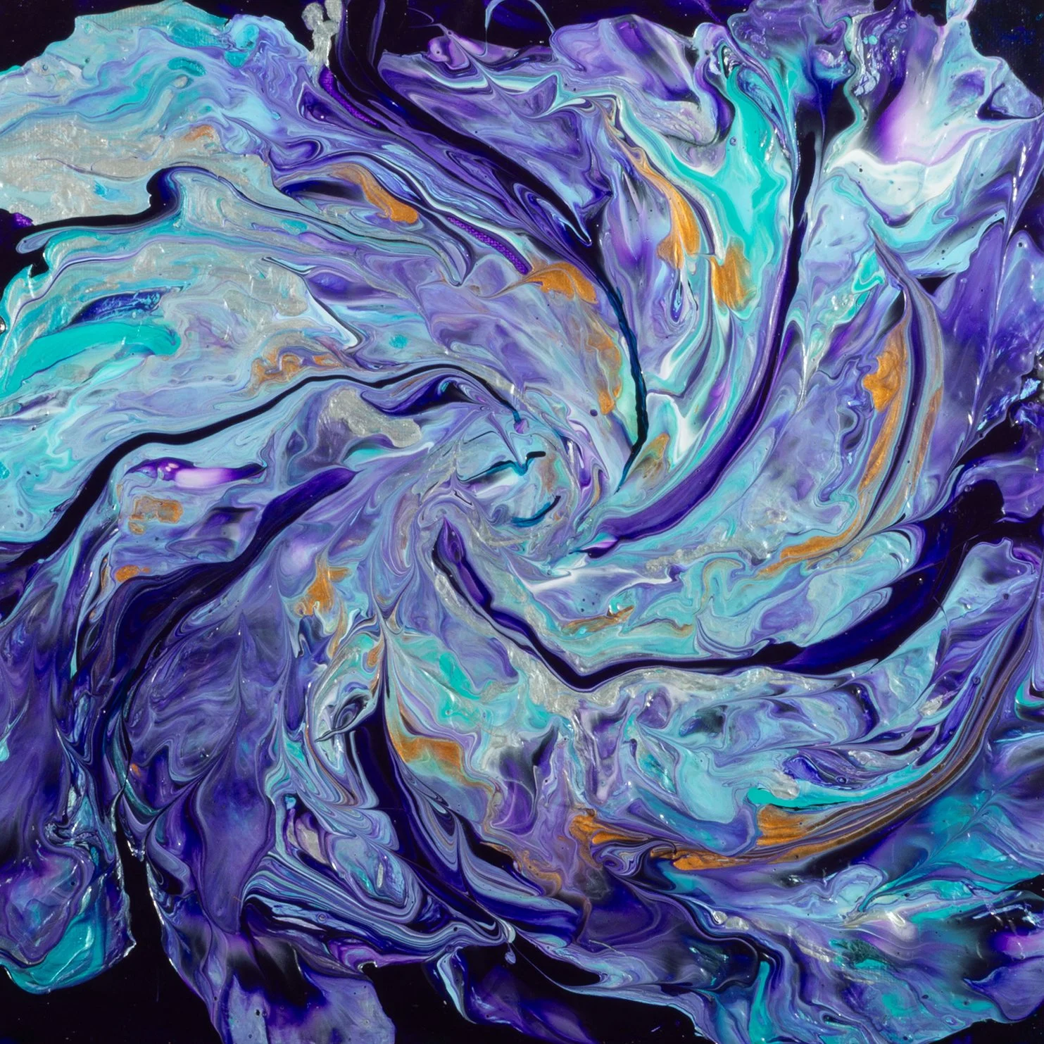 Marbled Pulse of the Indigo Cosmos - Original