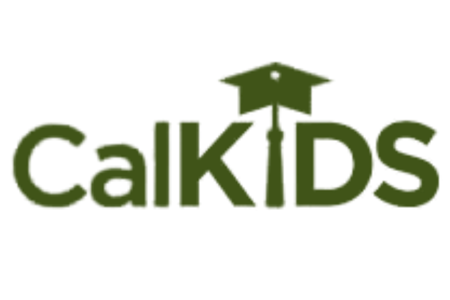 Green text spelling 'CALKIDS' with the letter 'I' replaced by a green baseball bat