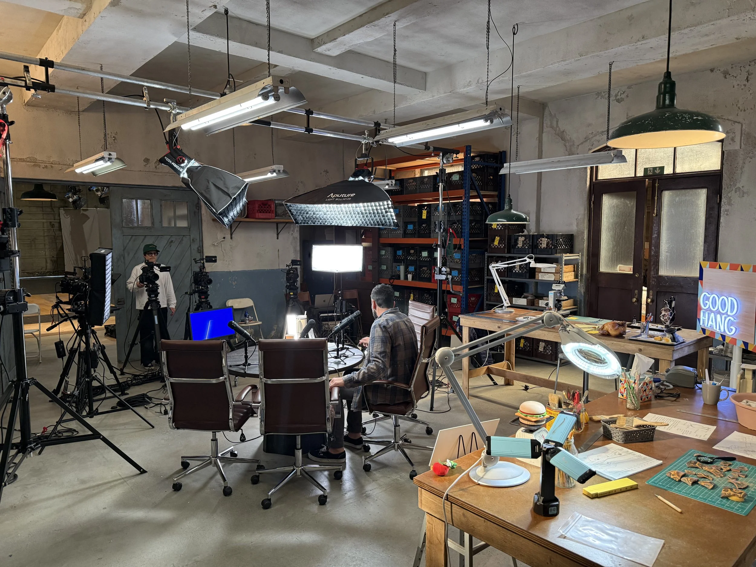 Combo package on set at Universal Studios 