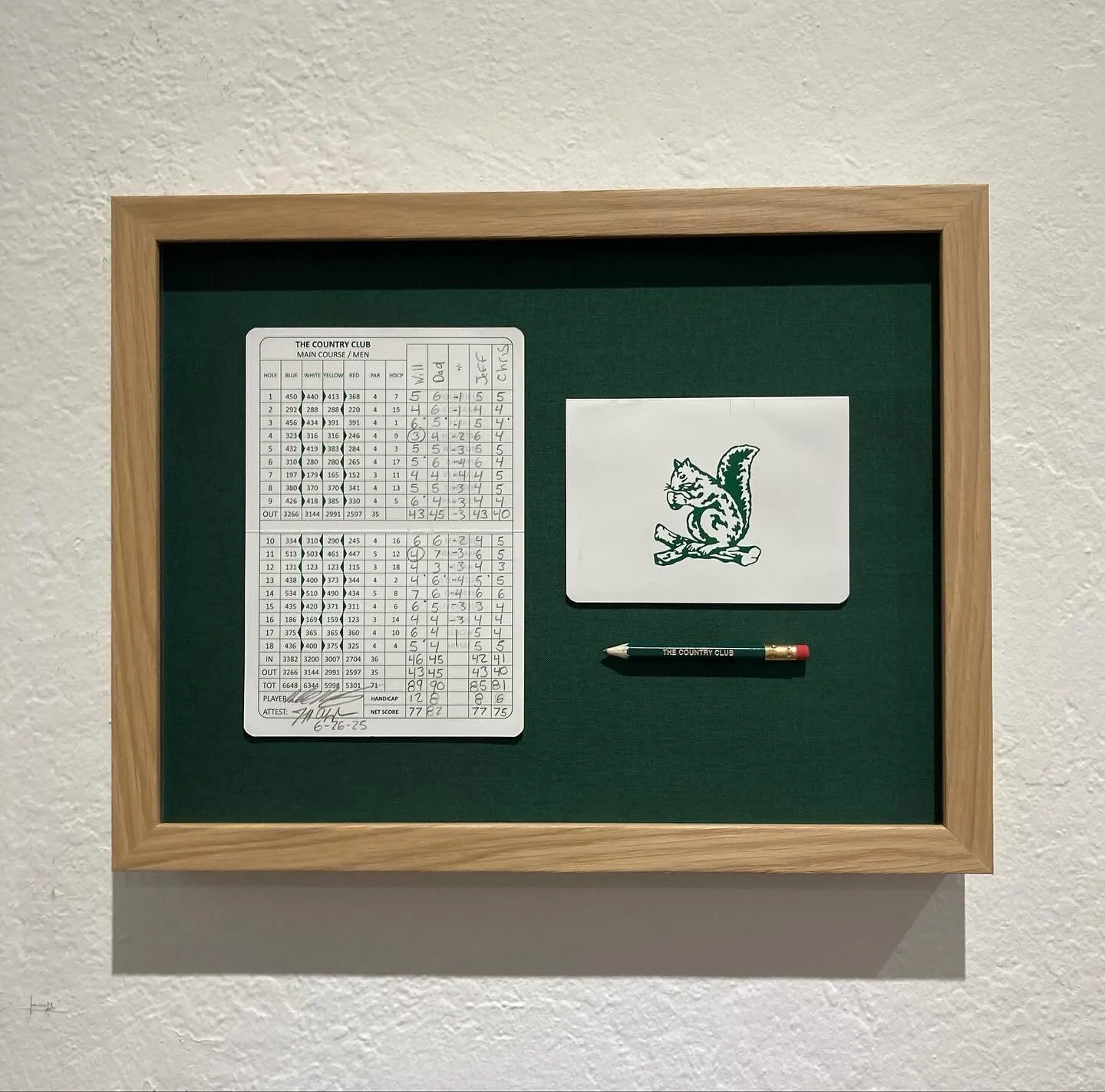 Turn a fun event into a long lasting memory.  A good golf game can be memorialized by creating a little shadowbox, including the score card, the pencil and a card from the golf course. 
#framecraftersgallery #bonaircentergreenbrae #marincounty #shado