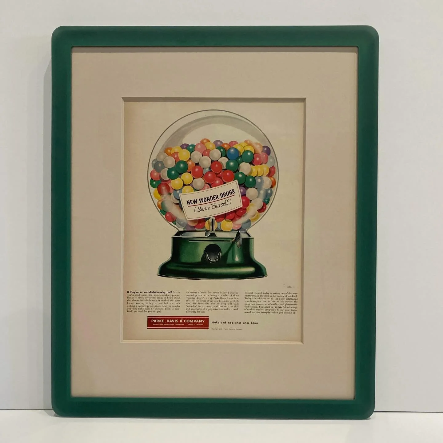 Believe it or not &hellip; this is a vintage pharmaceutical ad!  I love seeing ads from the past, they really exemplify the state of our society at that point in time.  They can also inspire conversation about where we have been and where we are goin